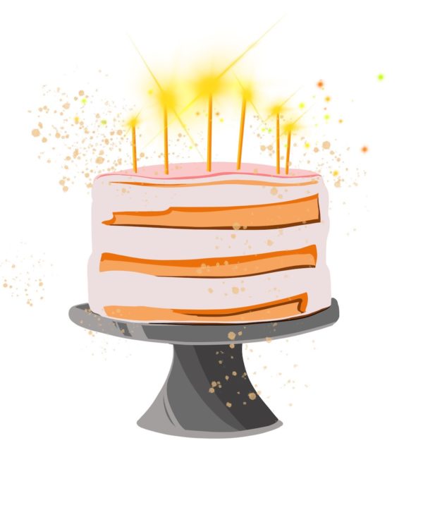 B-day cake - Marisha studio ilustracije